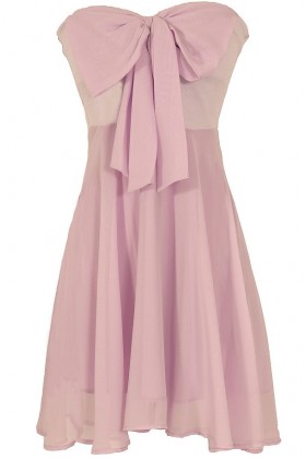 Oversized Bow Chiffon Dress in Lavender